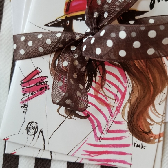 ❗Henri Bendel Illustrator Izak Zenou Bendel Girl Notecards and Envelope Set❗ - Picture 2 of 3